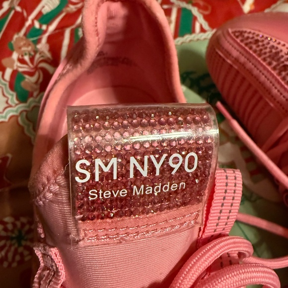 Steve Madden SM NY90 Pink Rhinestone Sneakers (Size 9) - Picture 3 of 5